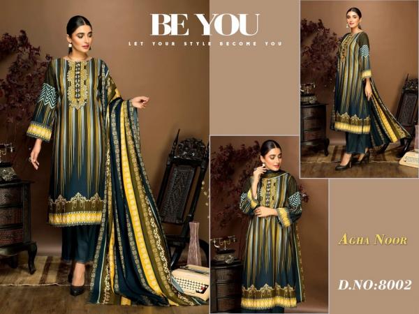 Agha Noor Vol-8 Lawn Designer Exclusive Dress Material